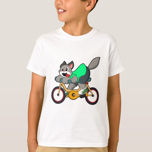 Camiseta Gato con bicicleta (Anverso)