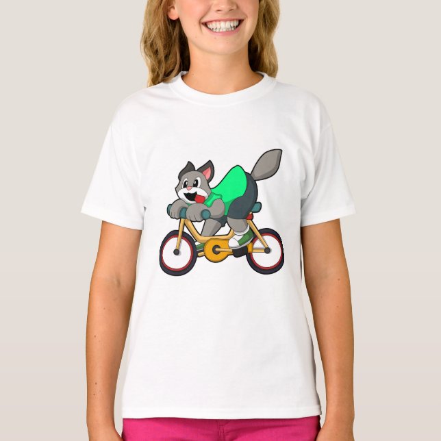 Camiseta Gato con bicicleta (Anverso)