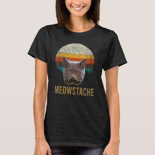 Camiseta Gato con Bigote Meowstache