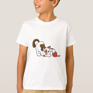 Camiseta Gato con bola de lana