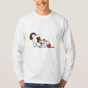 Camiseta Gato con bola de lana