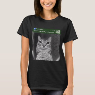 Camiseta Gato con collar con meme de movimiento