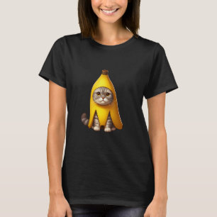 Camiseta Gato con disfraz de plátano