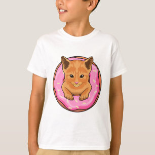 Camiseta Gato con donut