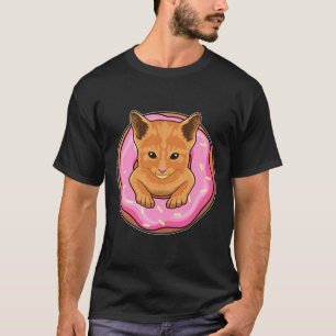 Camiseta Gato con donut