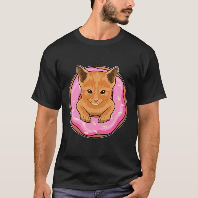 Camiseta Gato con donut (Anverso)