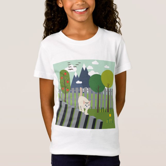 Camiseta Gato con equilibrio (Anverso)