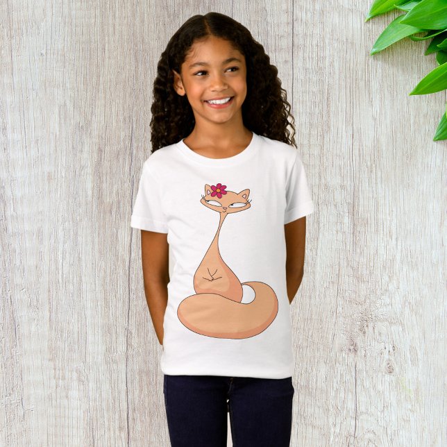 Camiseta Gato con flor lindo Kawaii Kitty (Subido por el creador)
