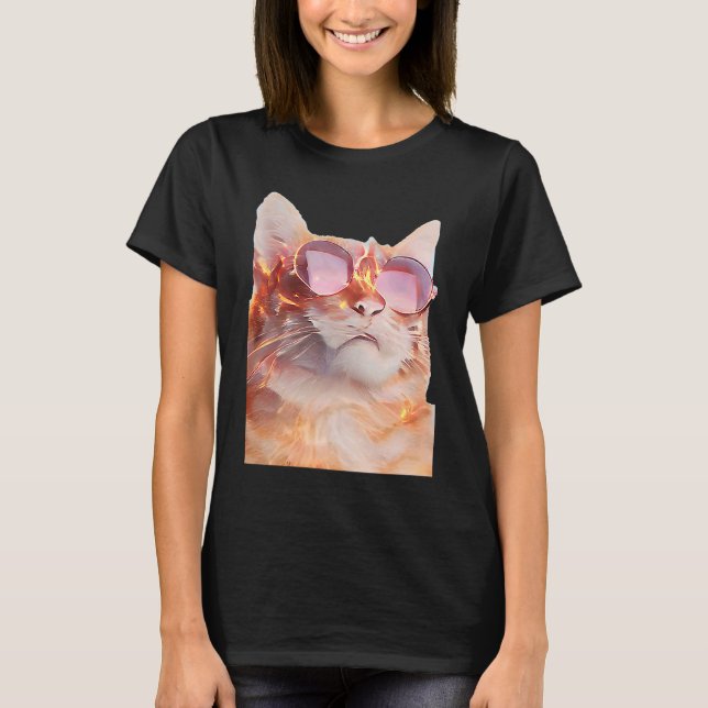 Camiseta Gato con gafas (Anverso)