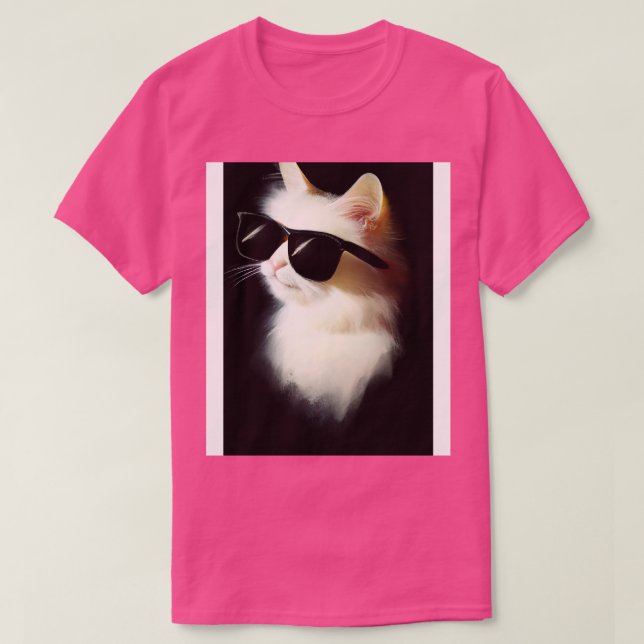 Camiseta Gato con gafas de sol (Diseño del anverso)