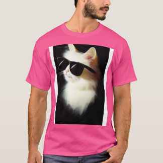 Camiseta Gato con gafas de sol
