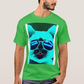 Camiseta Gato con gafas de sol 7
