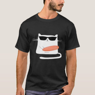 Camiseta Gato con gafas de sol jugando golf de disco