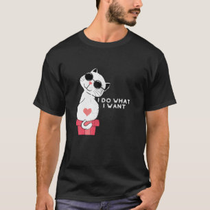 Camiseta Gato con gafas de sol Pet Lover Hago Lo Que Quiero
