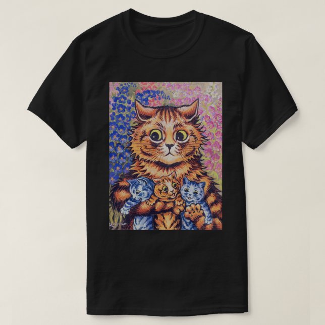 Camiseta Gato con gatitos, Louis Wain (Diseño del anverso)