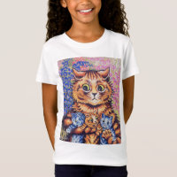 Gato con gatitos, Louis Wain