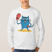 Gato con guantes de boxeo