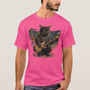 Camiseta Gato con Guitar Golden Gate Bridge - Graciosa Guit