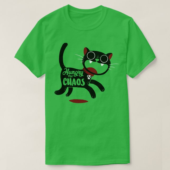 Camiseta Gato Con Hambre De Caos (Diseño del anverso)