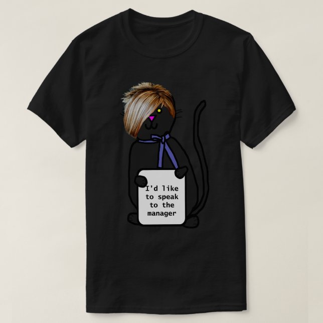 Camiseta Gato con Karen Hair quiere hablar con el gerente (Diseño del anverso)