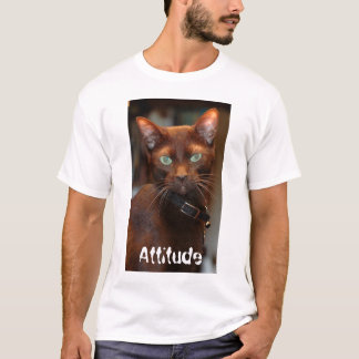 Camiseta Gato con la actitud T