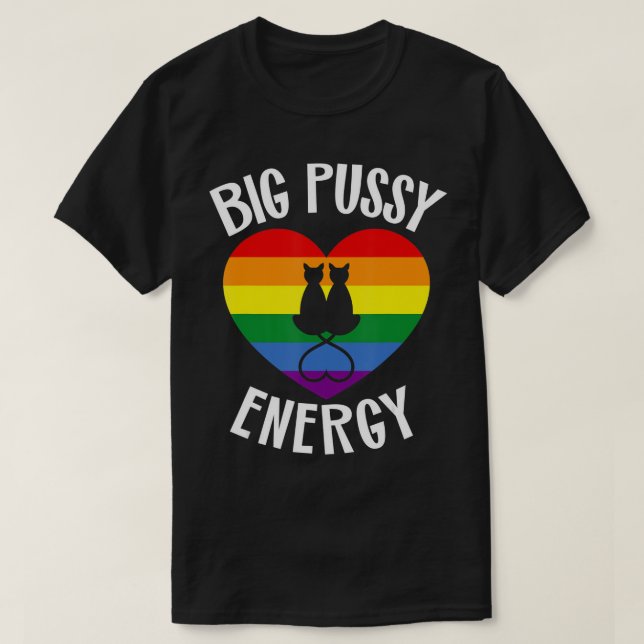 Camiseta Gato con lluvia de gatos de gays lesbianas de gran (Diseño del anverso)