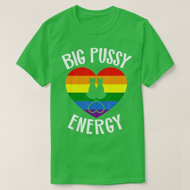 Camiseta Gato con lluvia de gatos de gays lesbianas de gran (Diseño del anverso)