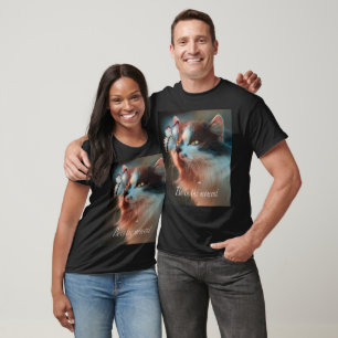 Camiseta Gato con mariposa en la nariz - Estar en el moment