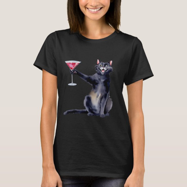 Camiseta Gato Con Martini Gl Tail (Anverso)