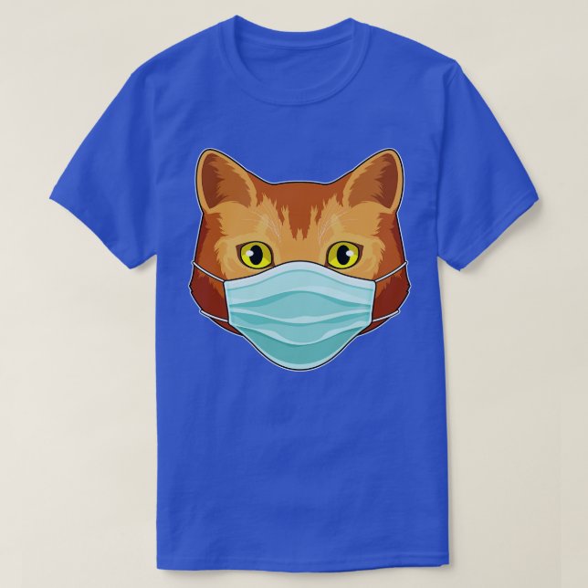 Camiseta Gato con máscara facial (Diseño del anverso)