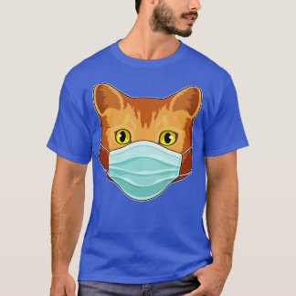 Camiseta Gato con máscara facial