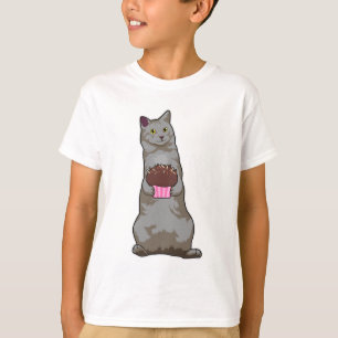 Camiseta Gato con Muffin