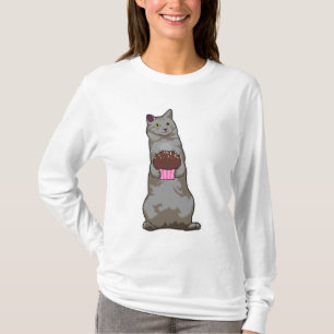 Camiseta Gato con Muffin
