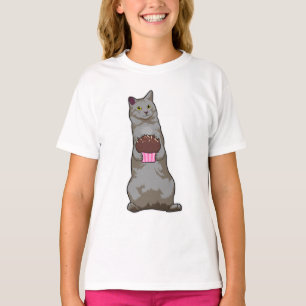 Camiseta Gato con Muffin