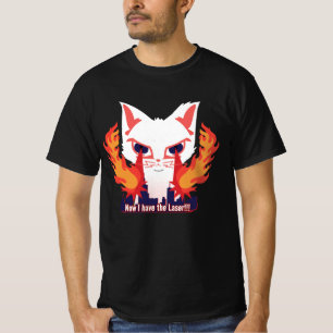 Camiseta Gato con ojos láser quemando la ciudad