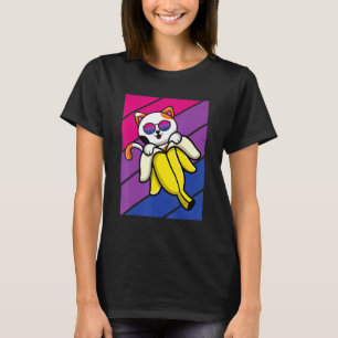Camiseta Gato con orgullo bananero Bandera Bisexual LGBTQ O