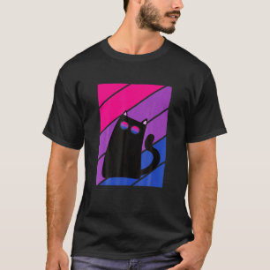 Camiseta Gato con orgullo bandera bisexual LGBQ orgulloso a