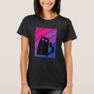 Camiseta Gato con orgullo bandera bisexual LGBQ orgulloso a