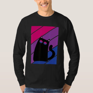 Camiseta Gato con orgullo bandera bisexual LGBTQ orgulloso