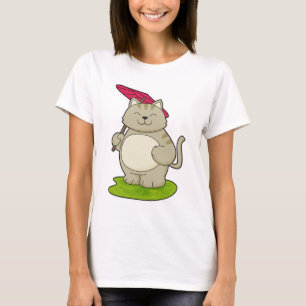 Camiseta Gato con paraguas
