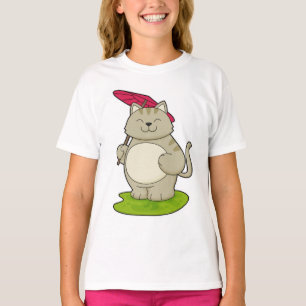 Camiseta Gato con paraguas