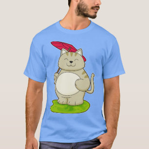 Camiseta Gato con paraguas