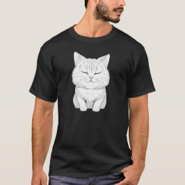 Camiseta Gato con patrones atractivos - Relajado Kitten TSQ