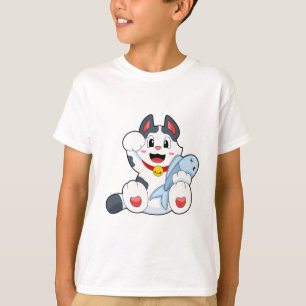 Camiseta Gato con peces