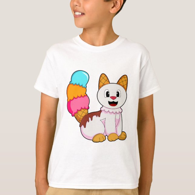 Camiseta Gato con Popsicle (Anverso)