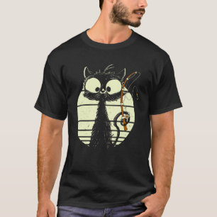 Camiseta Gato Con Rod Pesca Gato Cuato De Gato