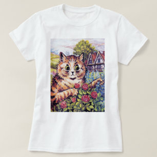 Camiseta Gato con Rosas, Louis Wain