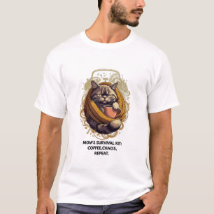 Camiseta Gato con Sarcasmo 3 Horas de Sueño Dive