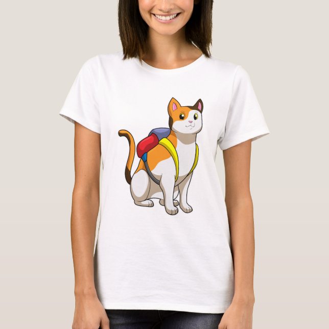 Camiseta Gato con Satchel (Anverso)