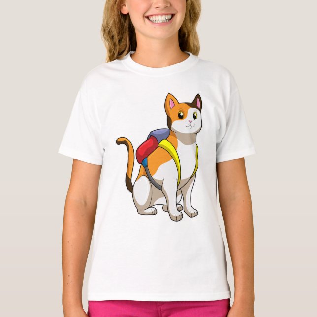 Camiseta Gato con Satchel (Anverso)